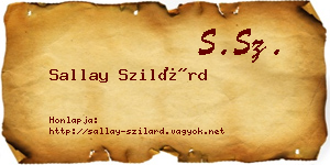Sallay Szilárd névjegykártya