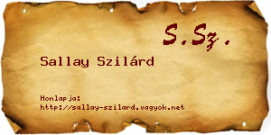 Sallay Szilárd névjegykártya