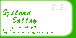 szilard sallay business card